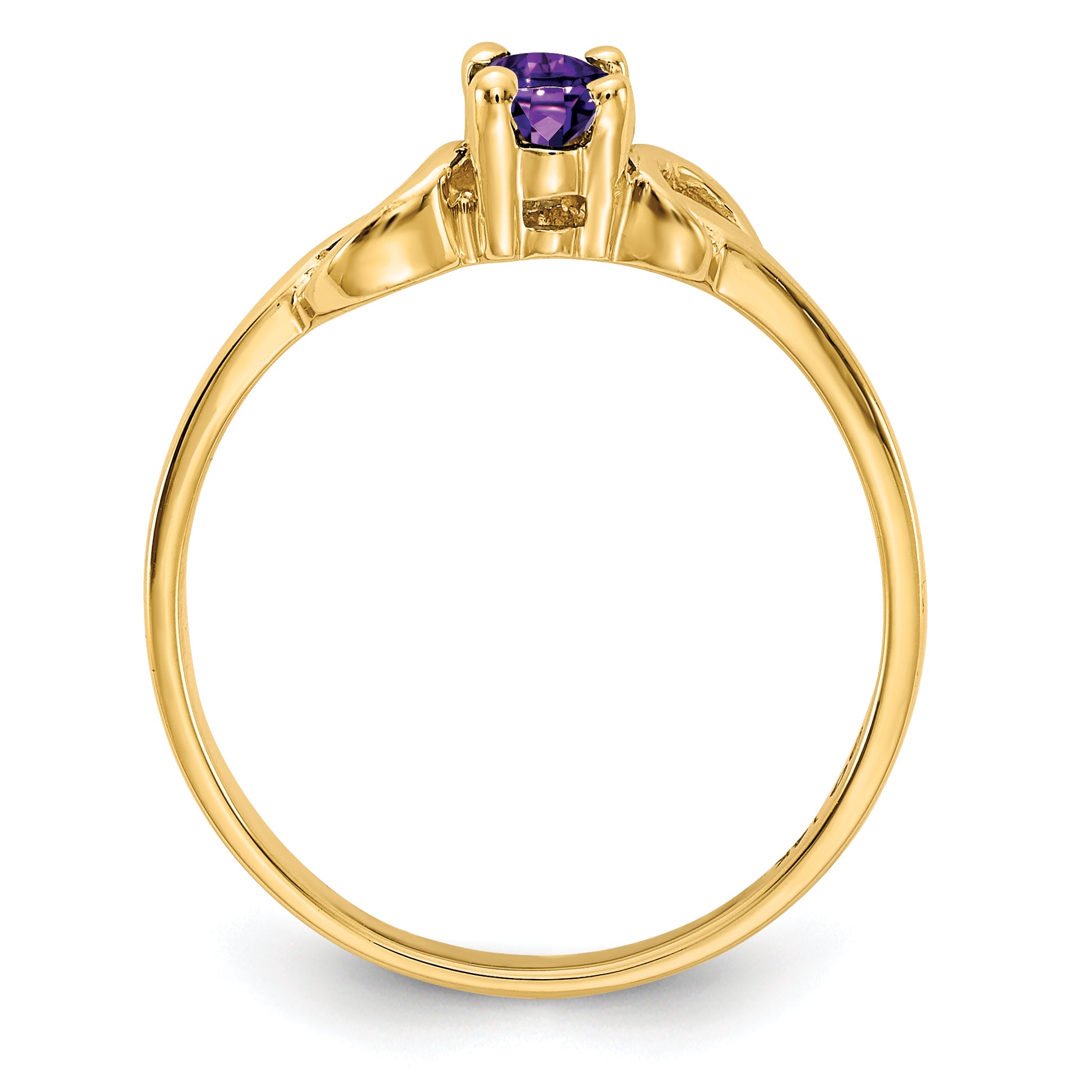 14k 5x3mm Oval Amethyst ring Y4650AM