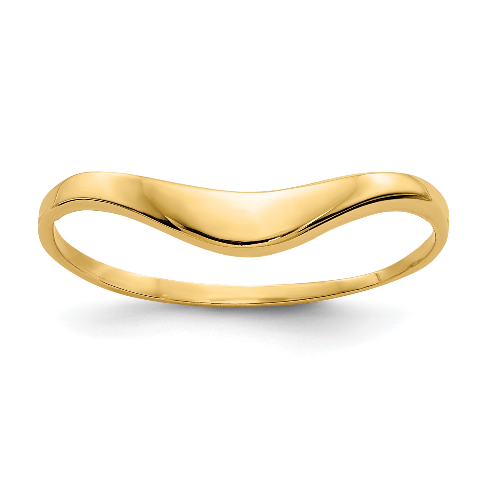 14k Polished Curve Ring R385