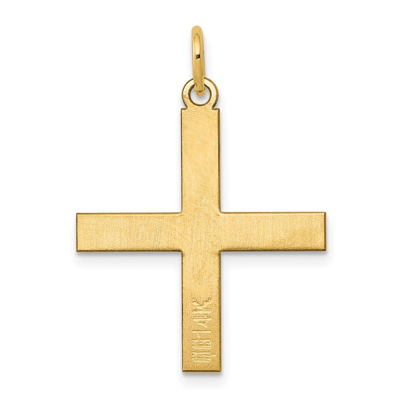 14K Laser Designed Greek Cross Pendant XR977