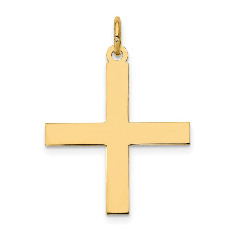 14K Laser Designed Greek Cross Pendant XR977
