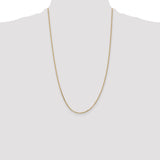 14K 26 inch 1.65mm Solid Diamond-cut Cable with Lobster Clasp Chain PEN141