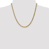 14K 26 inch 3.9mm Flat Beveled Curb with Lobster Clasp Chain FBU100