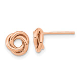 14k Rose Gold 8mm Polished Love Knot Post Earrings TL1078R