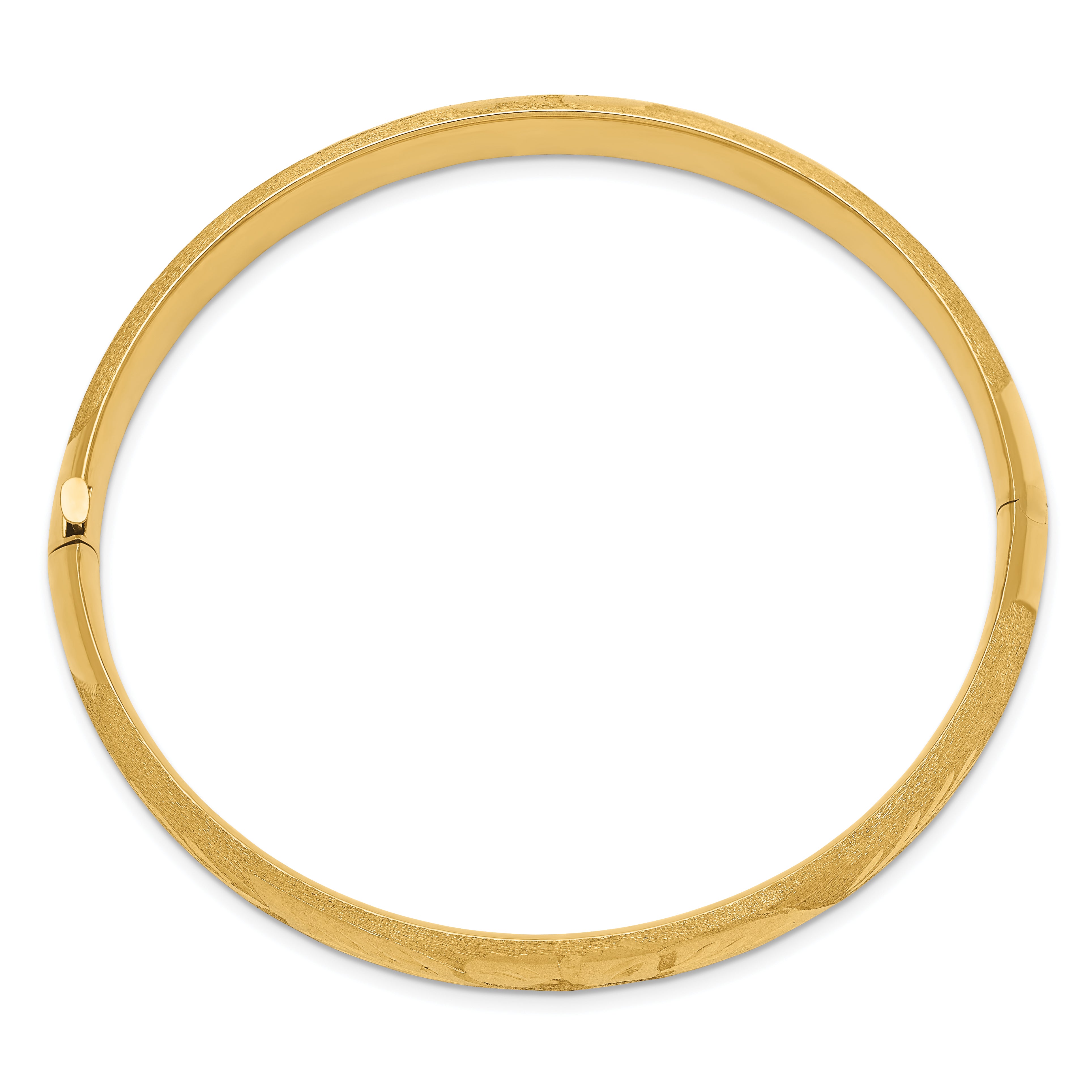 14k 5/16 Florentine Engraved 8.00mm Hinged Round Bangle Bracelet FE5/16