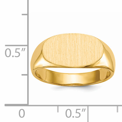 14k 13.5x7.0mm Closed Back Signet Ring RS241