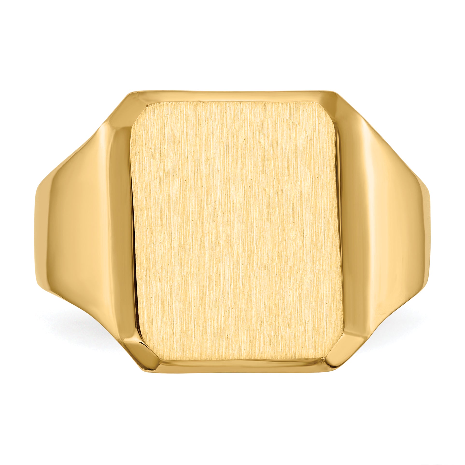 14k 12.5x15.0mm Closed Back Mens Signet Ring RS353