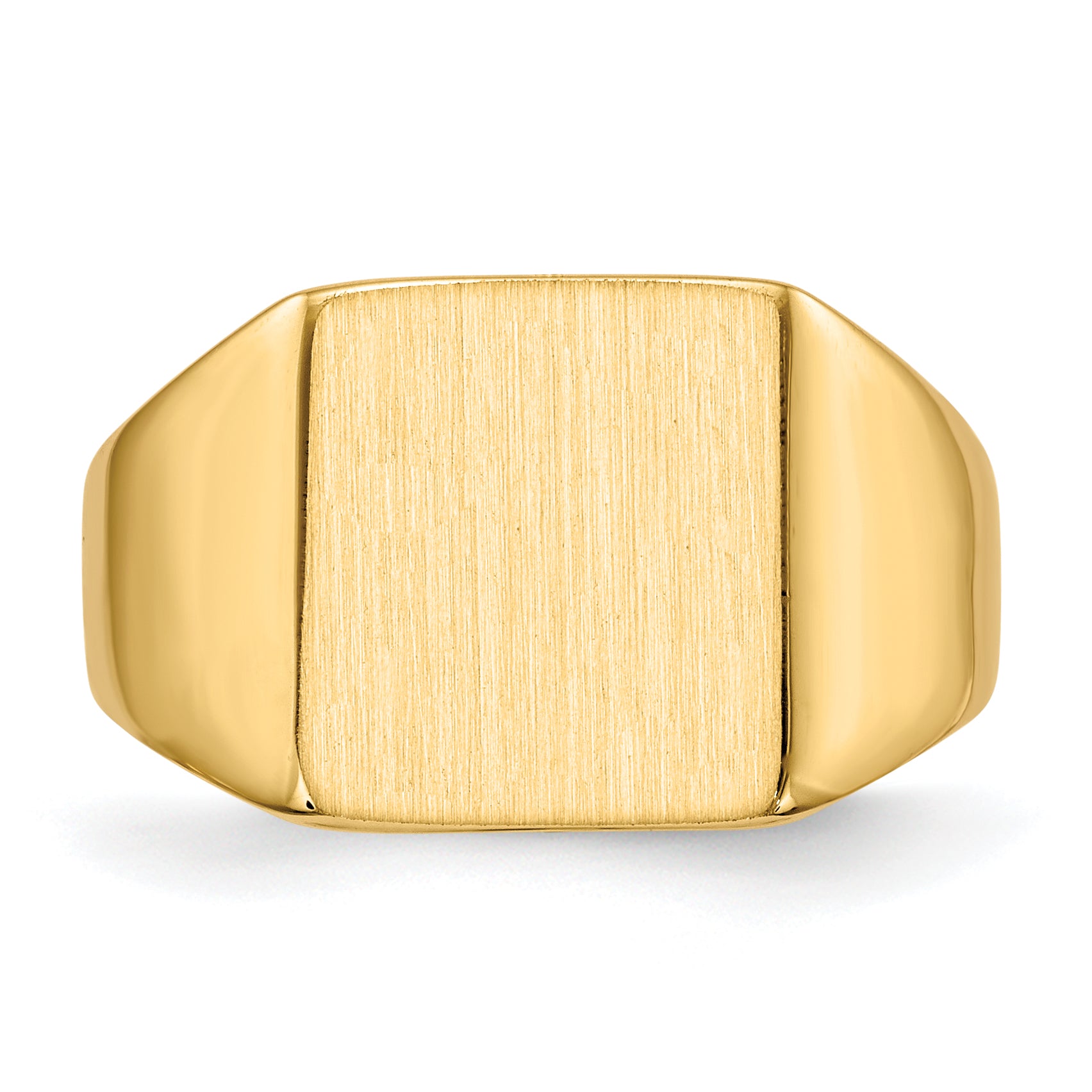 14k 11.0x11.5mm Closed Back Signet Ring RS358A