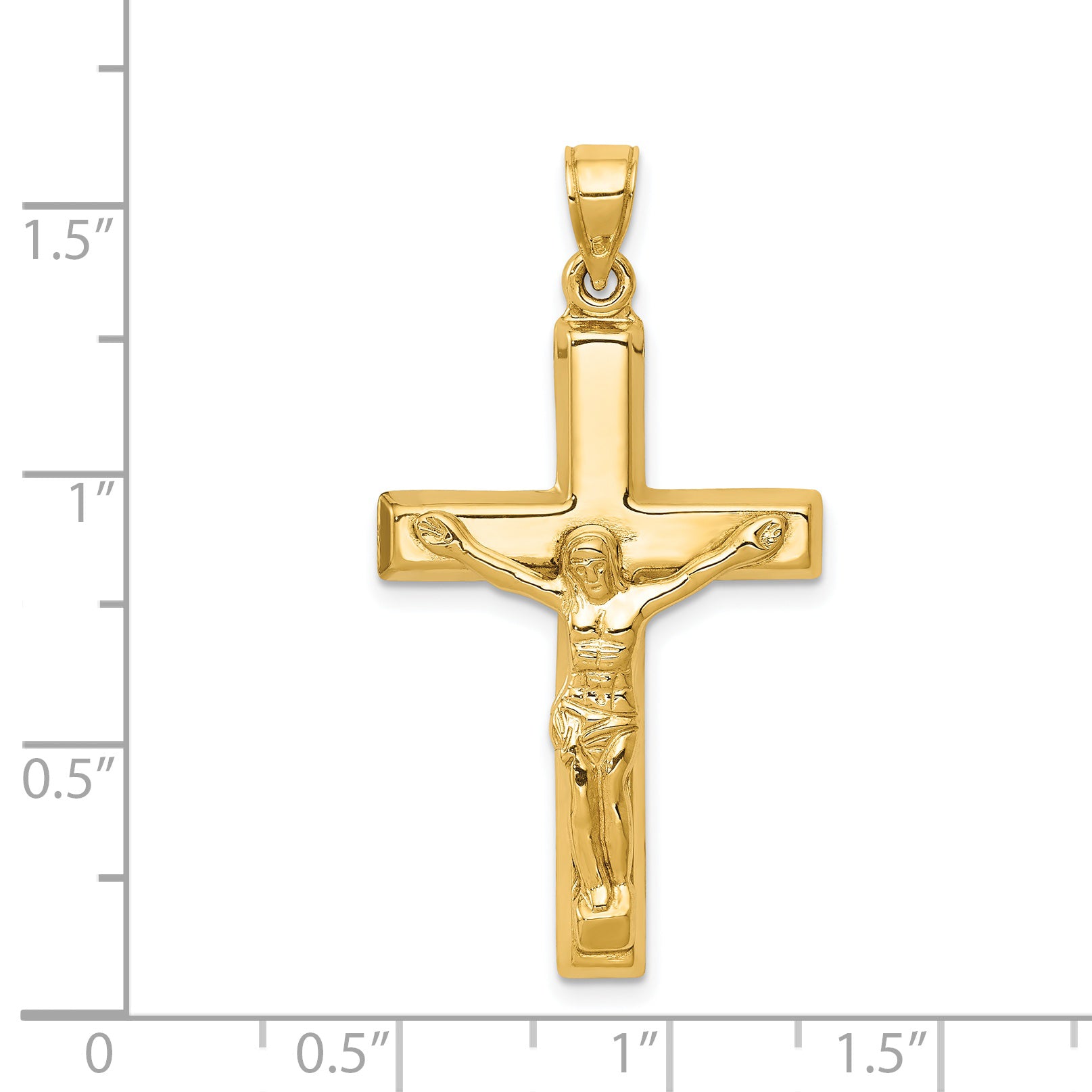14k Polished Crucifix Pendant C3677