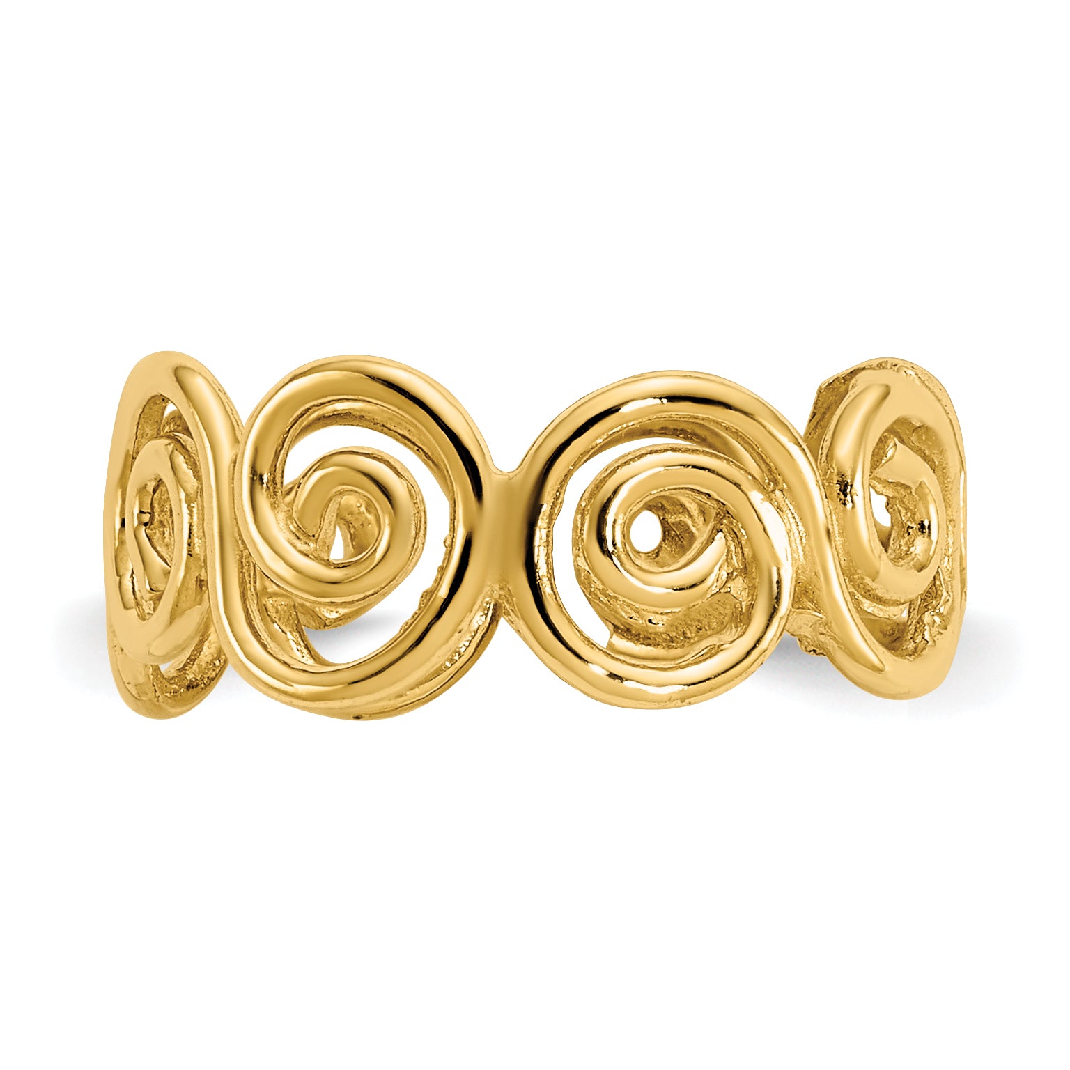 14k Scroll Toe Ring D1943