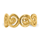 14k Scroll Toe Ring D1943