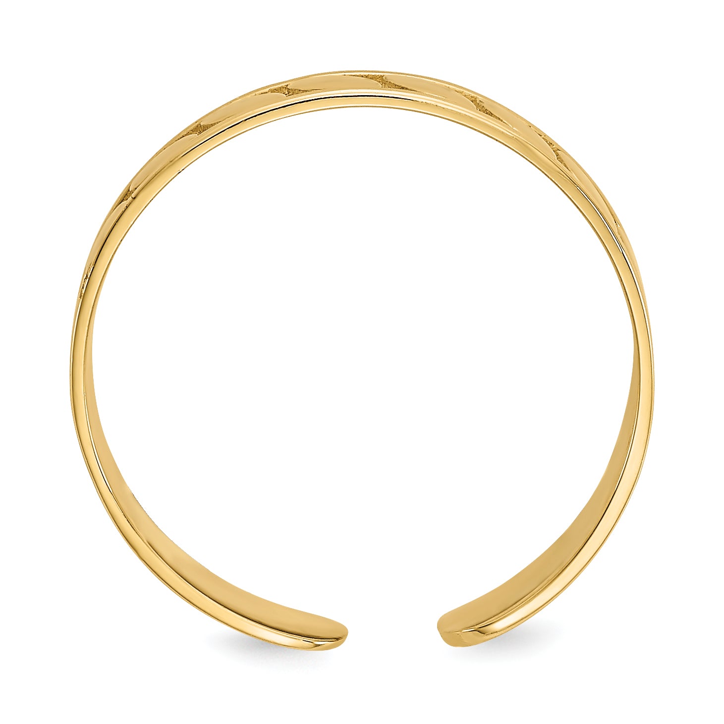 14k 4mm Leaf Design Toe Ring R547