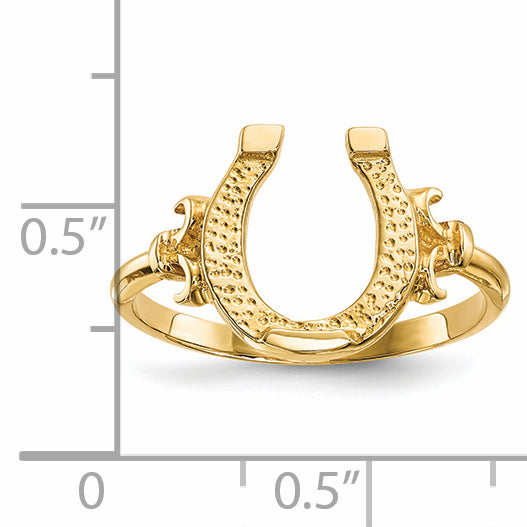 14k Polished Horseshoe Ring R644