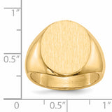 14k 14.0 x18.0mm Open Back Mens Signet Ring RS135