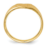 14k 8.5x7.5mm Open Back Heart Signet Ring RS506