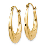 14k Polished Hoop Earrings T896