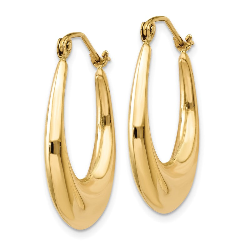 14k Polished Hoop Earrings T896