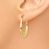 14k Polished Hoop Earrings T896