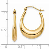 14k Polished Hoop Earrings T896