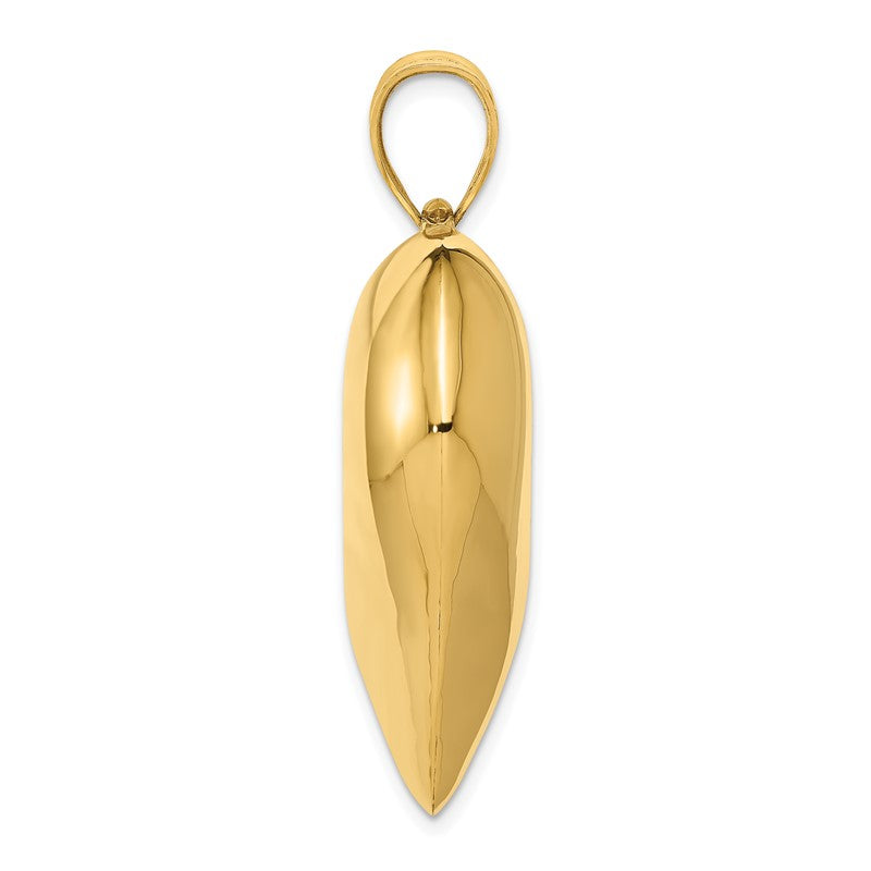 14K Polished 3-D Large Puffed Heart Pendant C2915