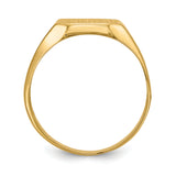 14k 10.5x9.0mm Open Back Mens Signet Ring C1528