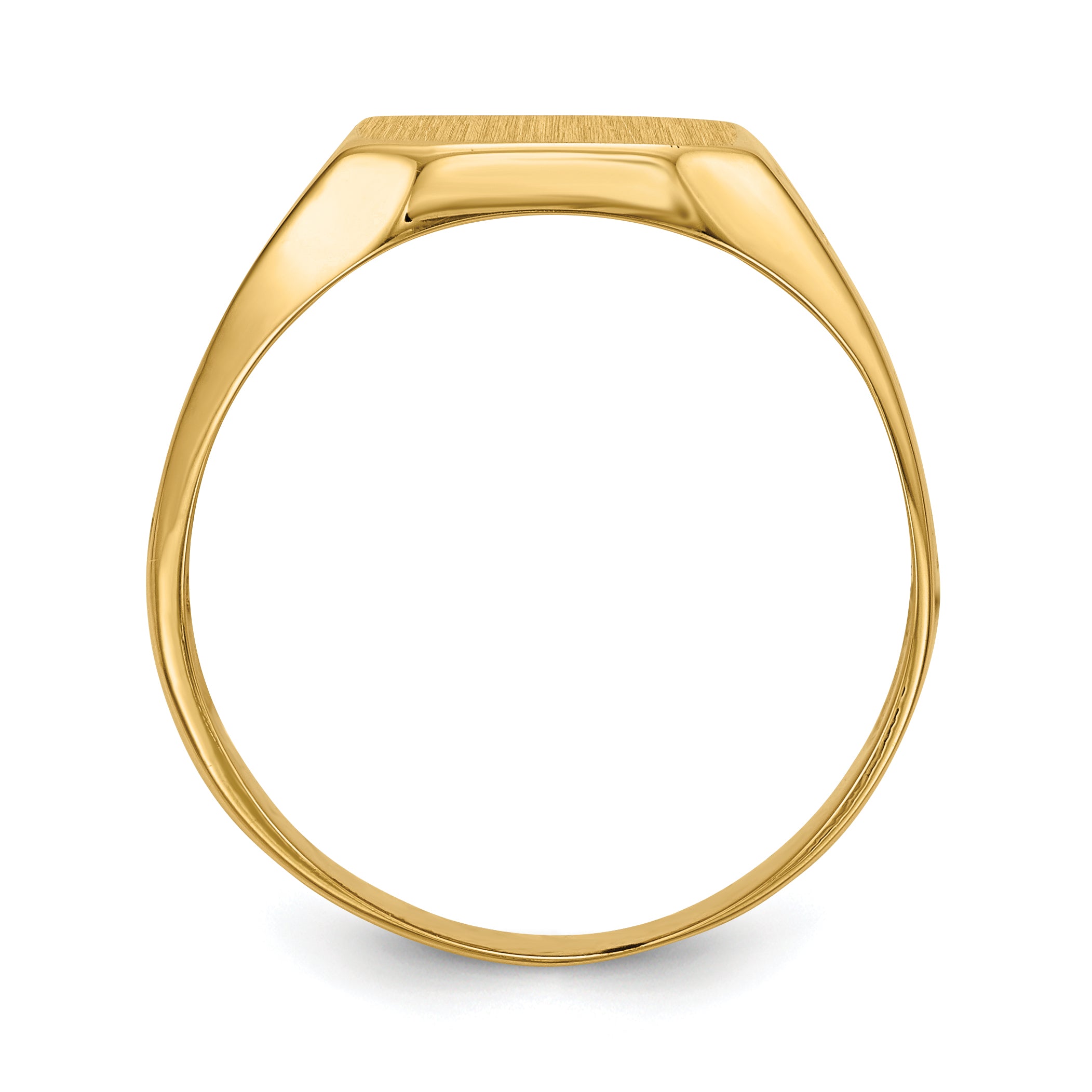14k 10.5x9.0mm Open Back Mens Signet Ring C1528