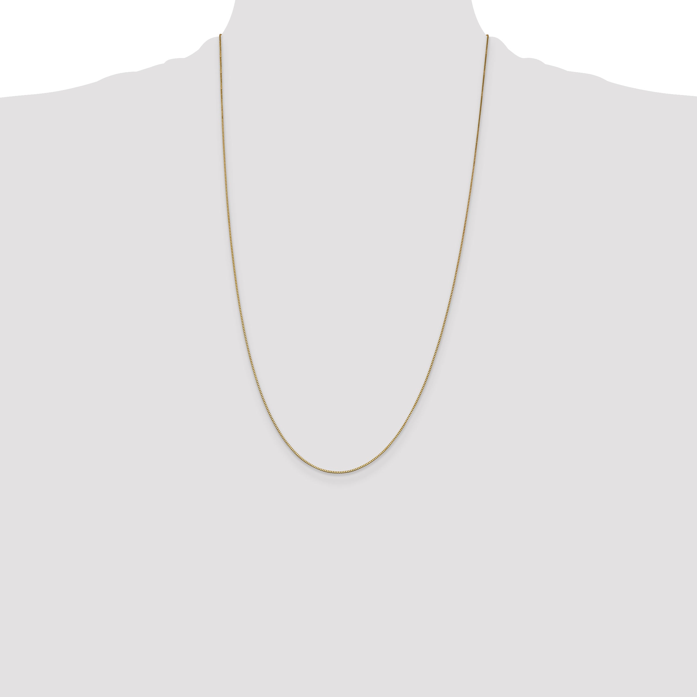 14K 14 inch .7mm Box with Lobster Clasp Chain BOX075