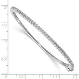 14k White Gold AAA Diamond Hinged Bangle XB321AAA