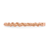 14k Rose Gold Polished Twisted Rope Ring R605