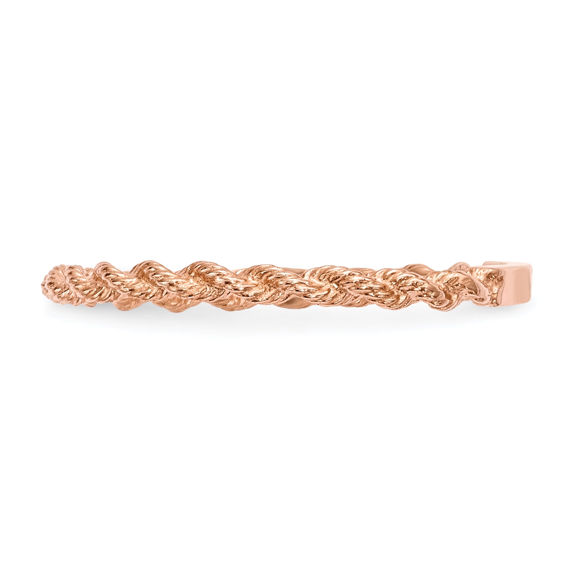 14k Rose Gold Polished Twisted Rope Ring R605