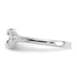 14K White Gold Freeform Knot Ring K4600W