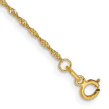 14K 14 inch 1.10mm Singapore with Spring Ring Clasp Chain PEN9