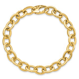 14k Polished 9.3mm Fancy Oval Link 8.5 inch Bracelet SF2371