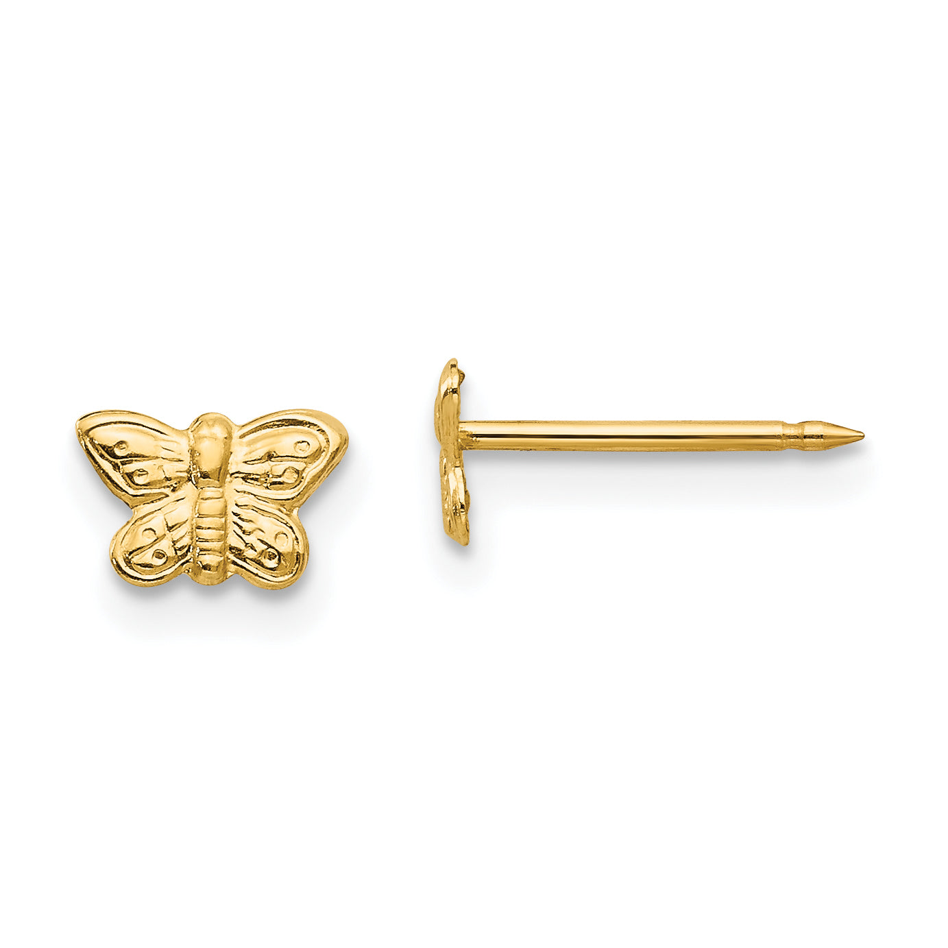 Inverness 14k 7mm Butterfly Post Piercing Earrings 269E