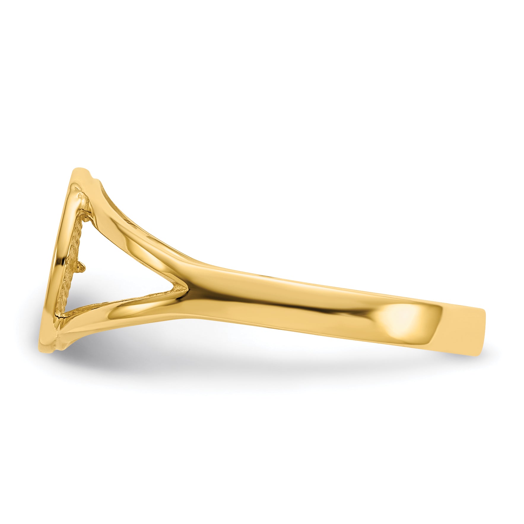 14k Polished Angel Ring R422