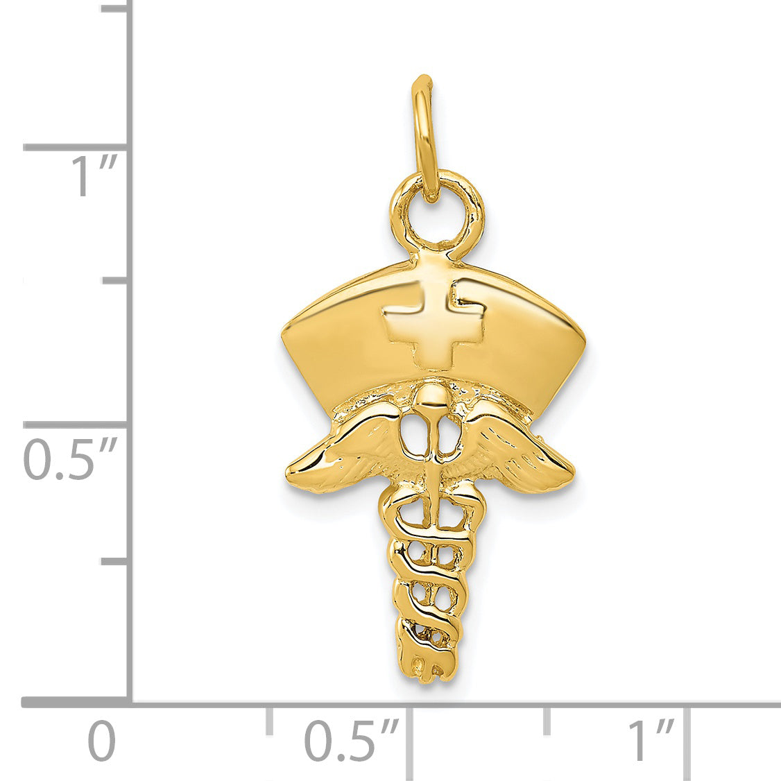 14k Nurse Symbol Charm A1602