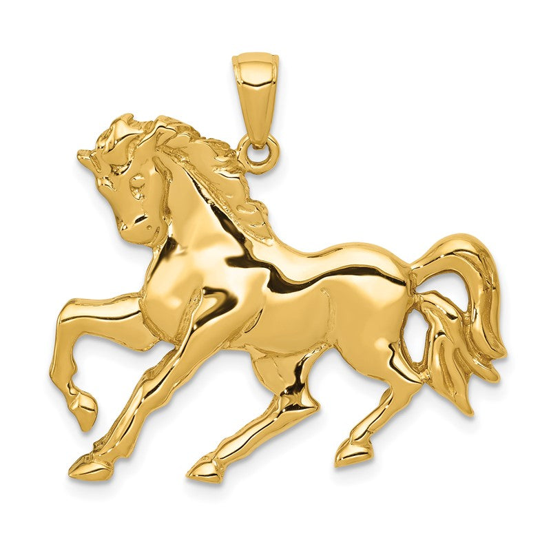 14k Horse Galloping Pendant C3499