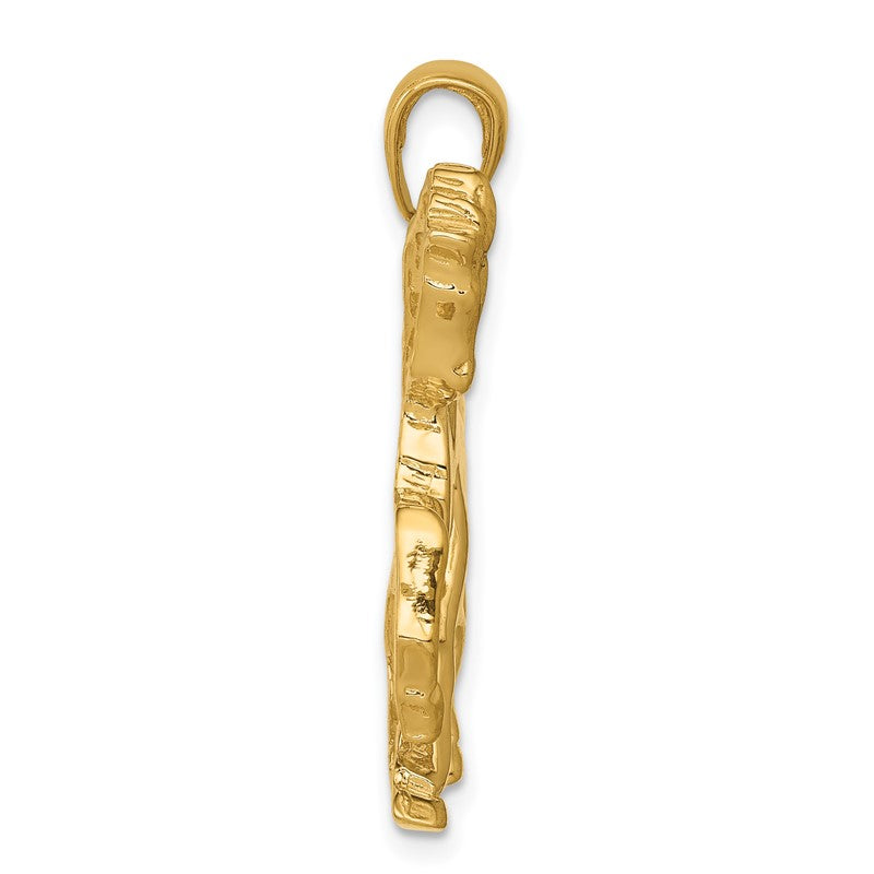 14k Horse Galloping Pendant C3499