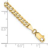 14K 26 inch 3.9mm Flat Beveled Curb with Lobster Clasp Chain FBU100