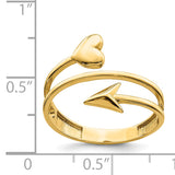 14K Heart and Arrow Ring R653