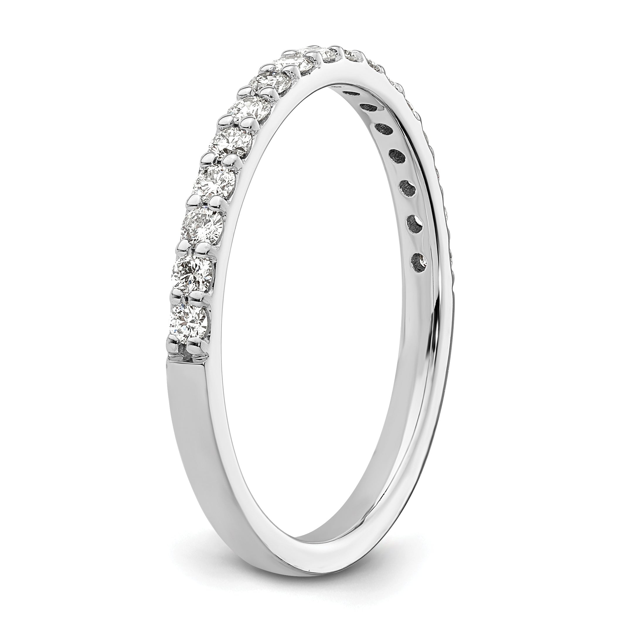 14k White Gold 2mm 1/3 carat Diamond Band RM4322