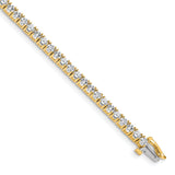 14k Complete 4.92 carat Round AA Diamond 4-prong 7 inch Tennis Bracelet X603AA