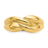 14k Polished Twisted Dome Ring C1560