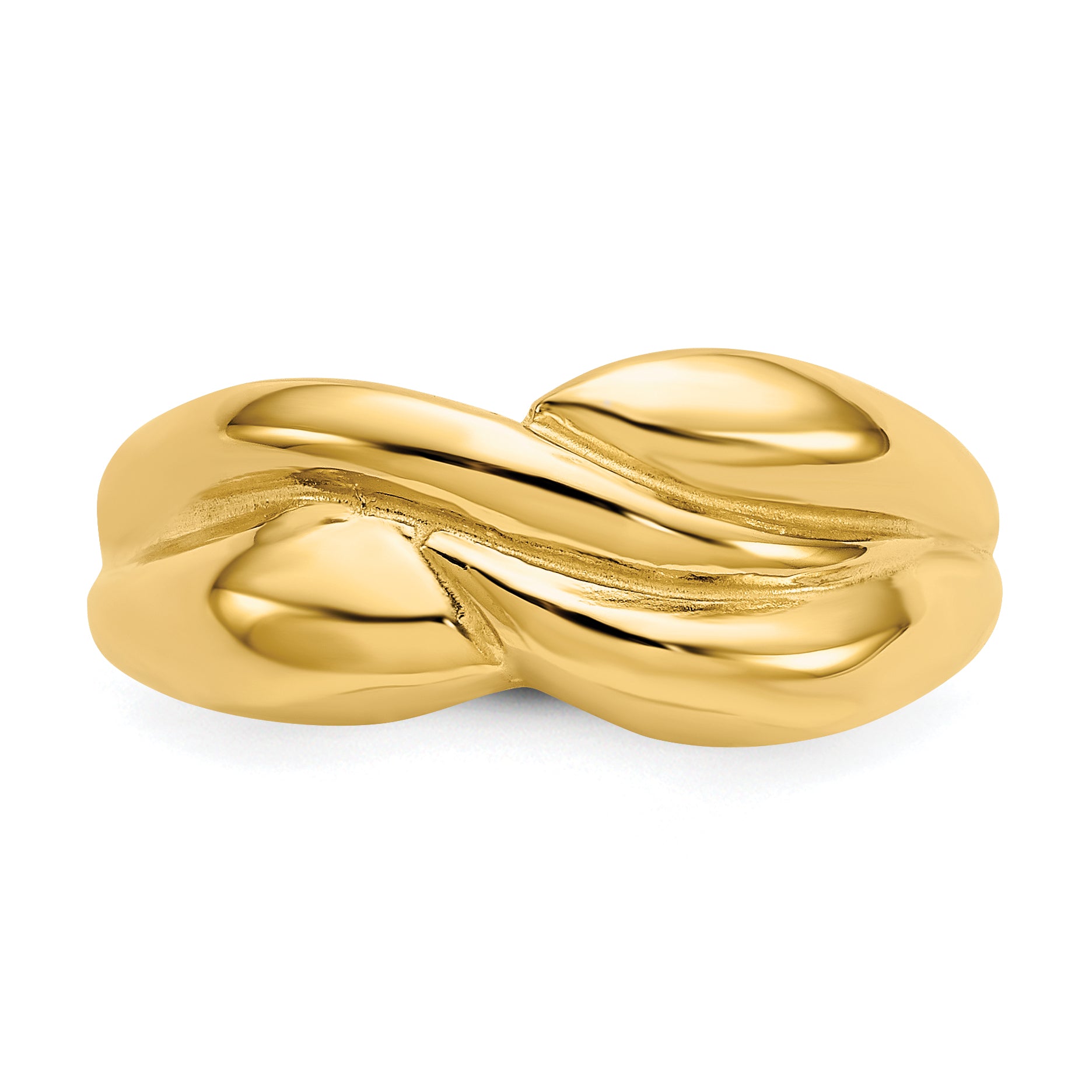 14k Polished Twisted Dome Ring C1560