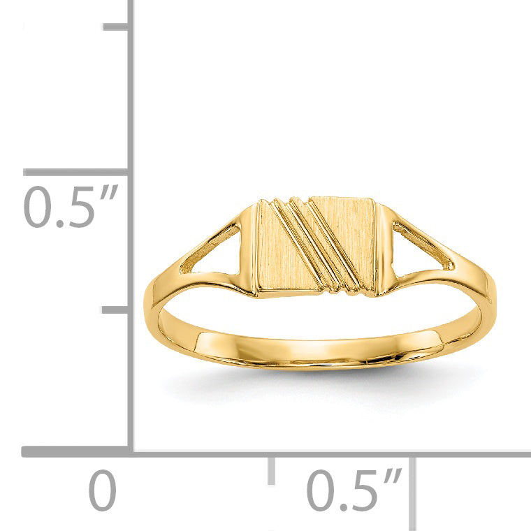 14k Childs Polished & Satin Ring R207