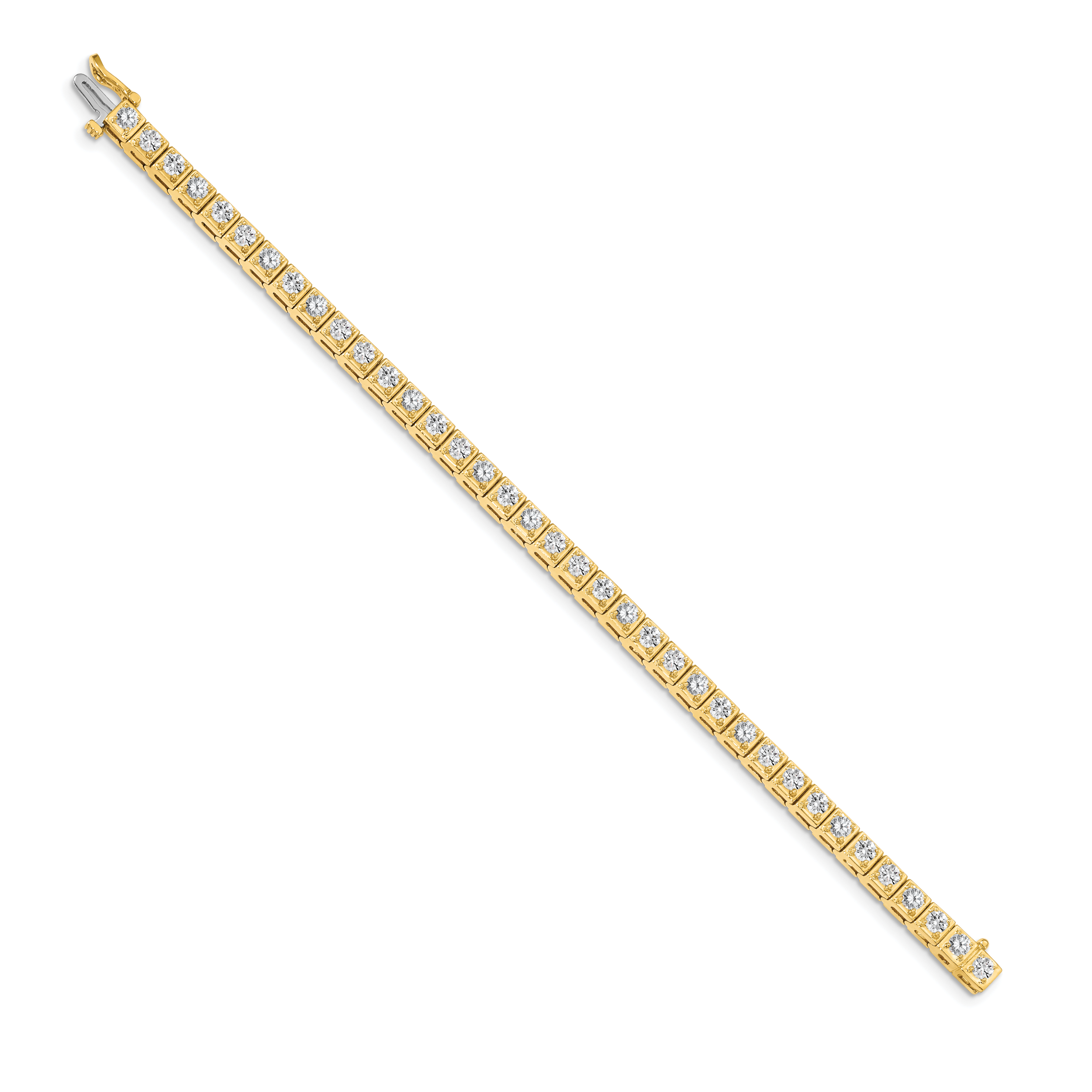 14k Complete 3.75 carat Round VS Diamond 4-prong 7 inch Tennis Bracelet X2163VS