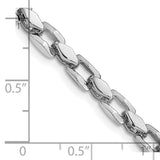 14K White Gold 18 inch 4.5mm Hand Polished Fancy Link with Fancy Lobster Clasp Chain WLK305