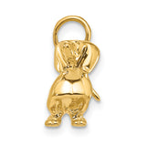 14k 3-D Dachshund Dog Charm A1551