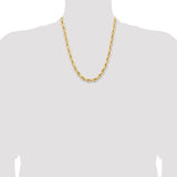14K 18 inch 7mm Semi Solid Rope with Lobster Clasp Chain BC194