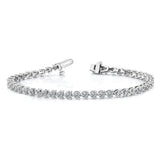 14k White Gold Complete 10.2 carat Round AA Diamond 3-prong 7 inch Tennis Bracelet X2844WAA