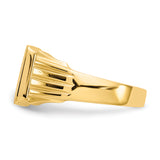 14k 10.5x10.5mm Square Open Back Mens Signet Ring CH171